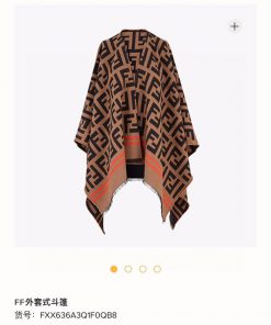 The latest classic FF letter element wool cloak, the flagship cloak of the top grade F, is aooo9jr6t