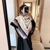 Z-HER-2042140 Square Scarf Double sided Same Autumn/Winter New 140 Velvet Square Scarf, Doub94p6irbz
