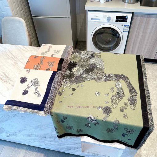 Z-HER-2042140 Square Scarf Double sided Same Autumn/Winter New 140 Velvet Square Scarf, Doub94p6irbz - Image 12