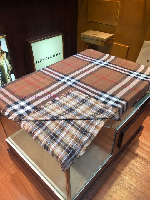 B Fine Grid Double sided Long Scarf Burberry's New Double sided Dual use Grid Pattern Cashme0ommey7s - Image 5