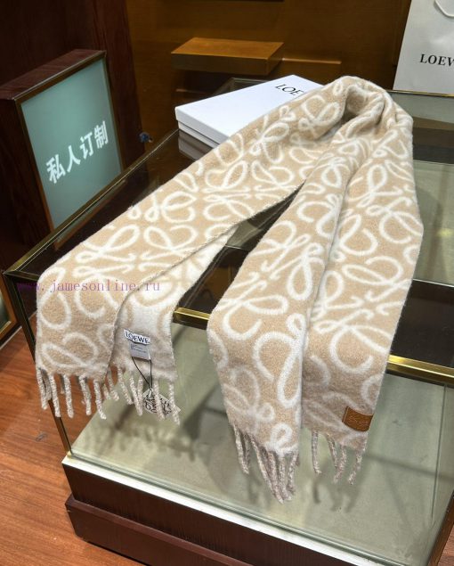 Loewe's new wool alpaca wool scarf, Stockholm's warm color, falls in love at first sight, wiefwrbi9m - Image 10
