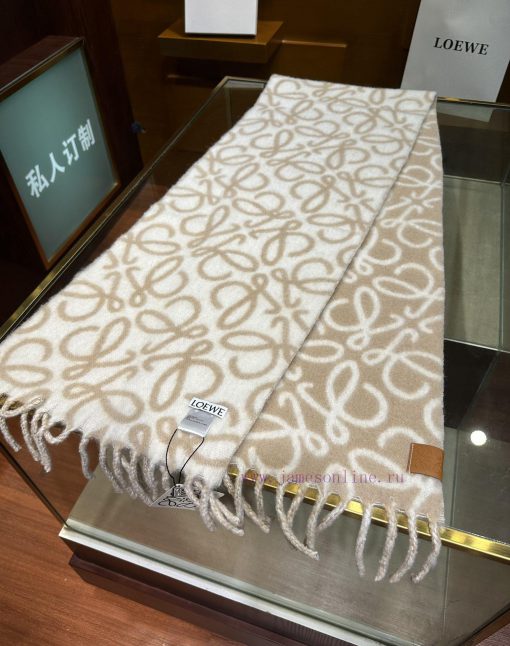 Loewe's new wool alpaca wool scarf, Stockholm's warm color, falls in love at first sight, wiefwrbi9m - Image 14
