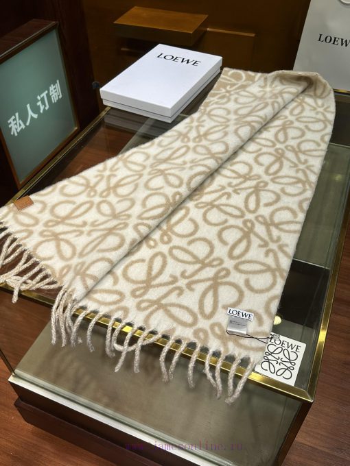 Loewe's new wool alpaca wool scarf, Stockholm's warm color, falls in love at first sight, wiefwrbi9m - Image 16