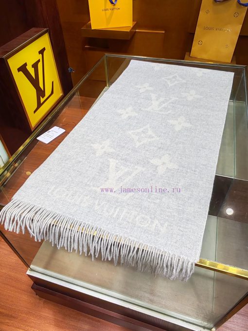 . Grey white, stunning and timeless LV REYKJAVIK cashmere scarf Hot selling item in mainlandscep3tt2 - Image 17