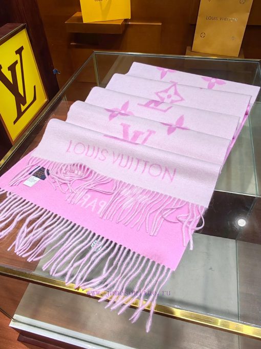 . Pink white, stunning and timeless LV REYKJAVIK cashmere scarf Hot selling item in mainlandnwrbdkip - Image 16