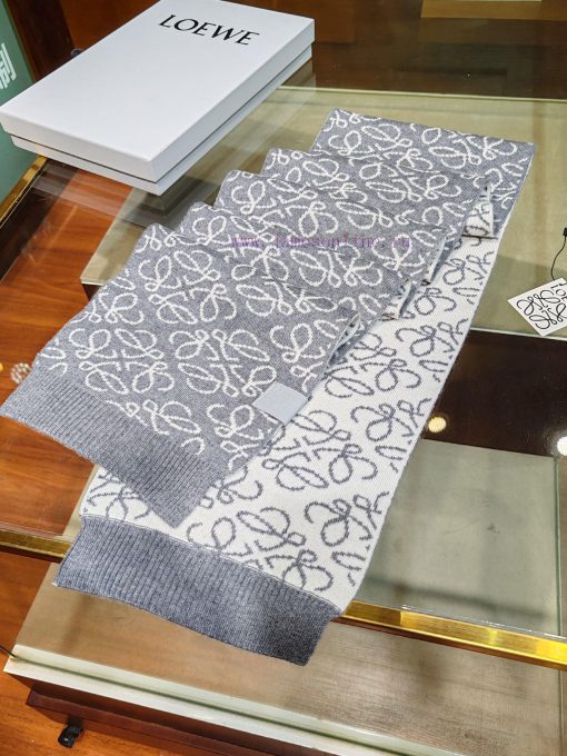 RLW2305 super recommended LOEWE double-sided full coverage jacquard Anagram, Anagram leathermhowmypv - Image 5