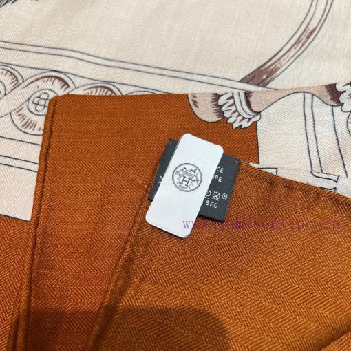 Hermes' unique color matching double-sided printing gold palm palm is too fragrant. Hermes' 98d02m85 - Image 13