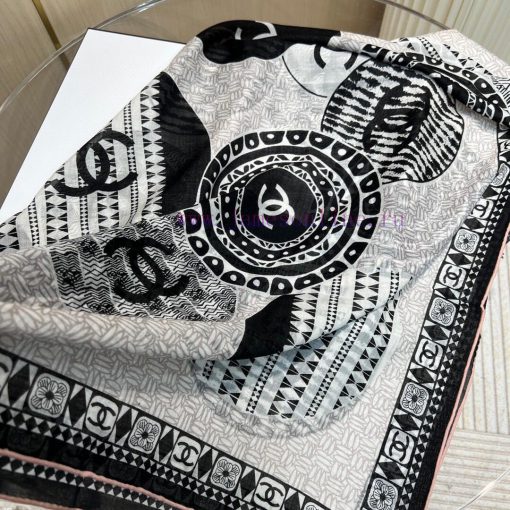 New Release ️Chanel 140 cashmere square scarf with hand rolled edgesAuthentic synchronized rezzrijzq - Image 8