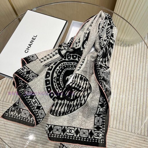 New Release ️Chanel 140 cashmere square scarf with hand rolled edgesAuthentic synchronized rezzrijzq - Image 9