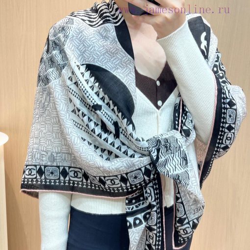 New Release ️Chanel 140 cashmere square scarf with hand rolled edgesAuthentic synchronized rezzrijzq - Image 10