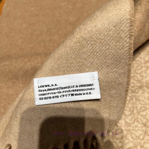𝐋𝐨𝐞𝐰𝐞 23 New "Window Color Chessboard" Sky BlueSize180x30cm 90% wool 10% cashmereLuoyiwei's mmxvs0cy - Image 6