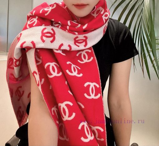 Chanel 2023 New Autumn/Winter Classic Series ScarfThe ultimate collision of black and white,v5cl7019