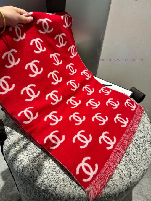 Chanel 2023 New Autumn/Winter Classic Series ScarfThe ultimate collision of black and white,v5cl7019 - Image 6