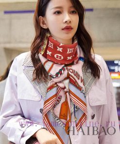 High end customization truly praises the Lvjia L ribbon and chain 140 cashmere square scarf.xxpru5se