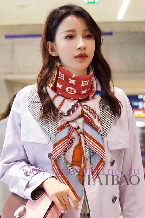 High end customization truly praises the Lvjia L ribbon and chain 140 cashmere square scarf.xxpru5se
