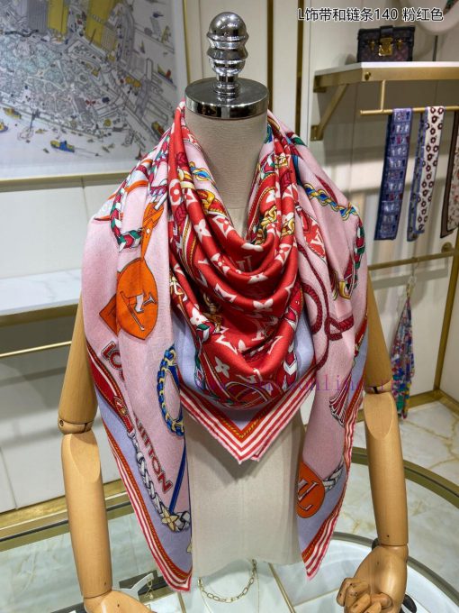 High end customization truly praises the Lvjia L ribbon and chain 140 cashmere square scarf.xxpru5se - Image 6