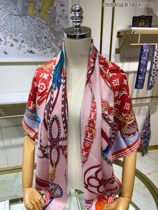 High end customization truly praises the Lvjia L ribbon and chain 140 cashmere square scarf.xxpru5se - Image 7