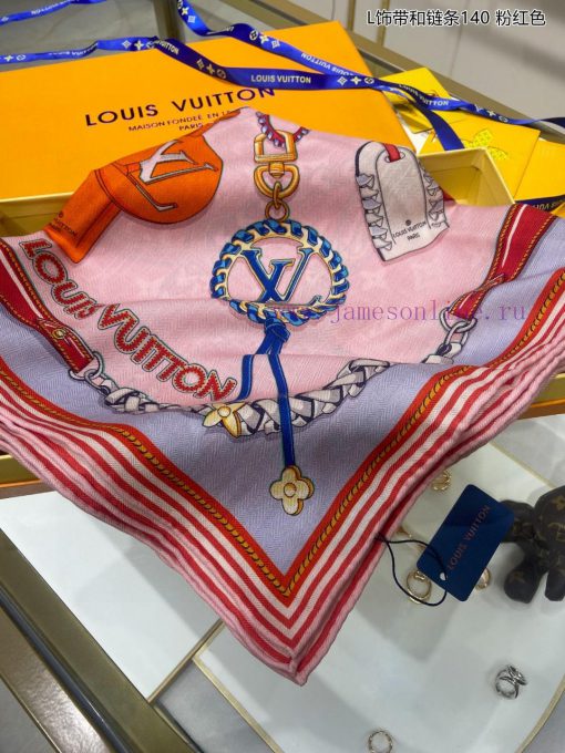 High end customization truly praises the Lvjia L ribbon and chain 140 cashmere square scarf.xxpru5se - Image 13