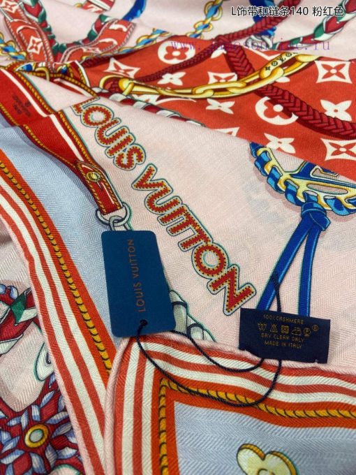 High end customization truly praises the Lvjia L ribbon and chain 140 cashmere square scarf.xxpru5se - Image 18
