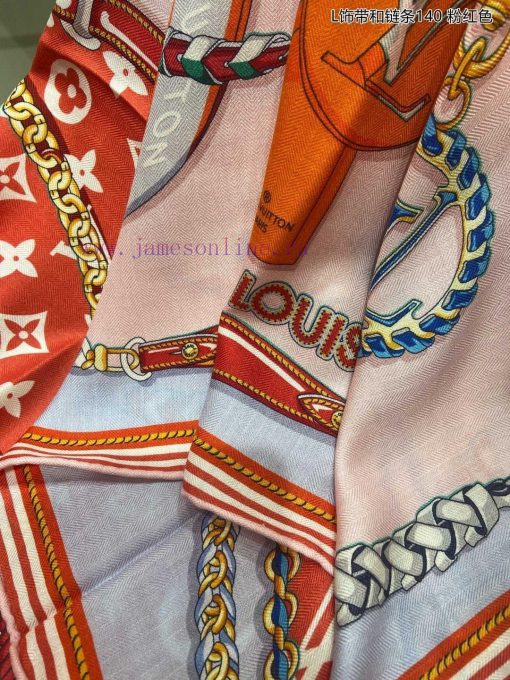 High end customization truly praises the Lvjia L ribbon and chain 140 cashmere square scarf.xxpru5se - Image 19