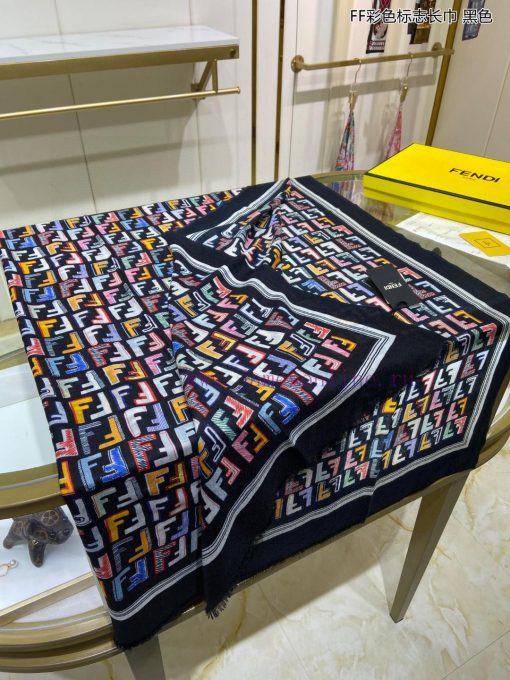 The new FDFF color logo long scarf, cashmere long scarf, is recommended for VIP customers. Bprnfuqeg - Image 16