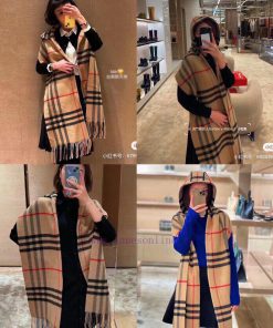 Bur hooded scarf small shawl, Bur classic British plaid hooded scarf small shawl, dual-use sliz4x3ew