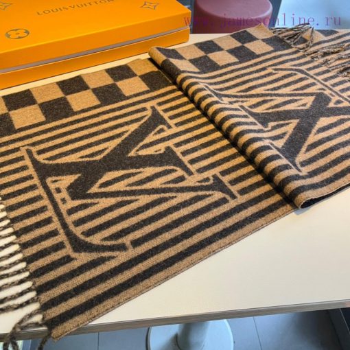 New synchronized Lvjia's new L-shaped checkerboard patterned long scarf unisex, LV Graphic sfws6tp9x - Image 7
