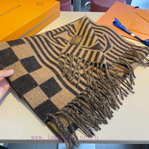 New synchronized Lvjia's new L-shaped checkerboard patterned long scarf unisex, LV Graphic sfws6tp9x - Image 14
