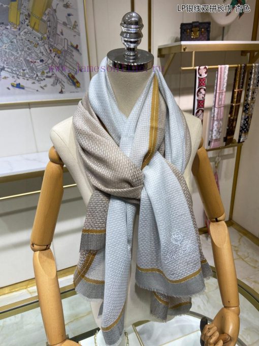 LP premium original single LP silver thread double splicing long scarf ️ High end product ️ u2qancn5 - Image 6