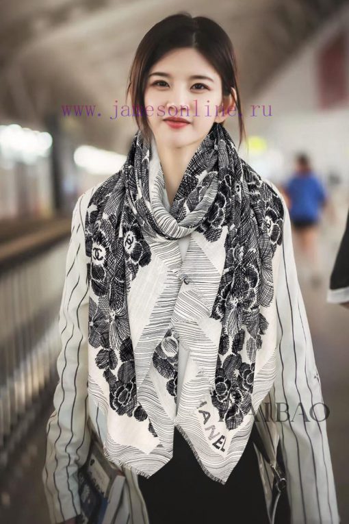 Go to Xinxiangjia Sketch Camellia Long Scarf, Cashmere Long Scarf to grab VIP recommendationeyu33dc7 - Image 2