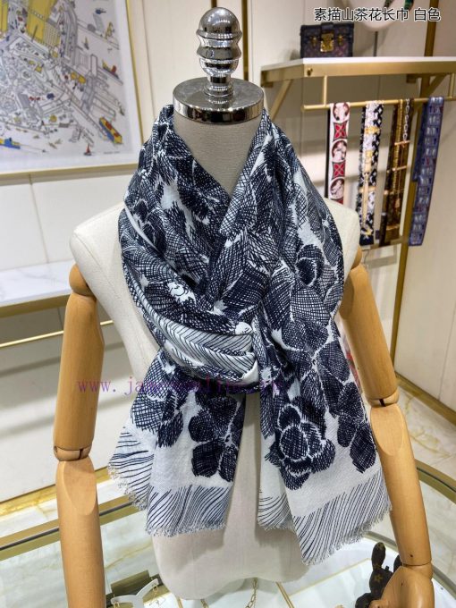 Go to Xinxiangjia Sketch Camellia Long Scarf, Cashmere Long Scarf to grab VIP recommendationeyu33dc7 - Image 6