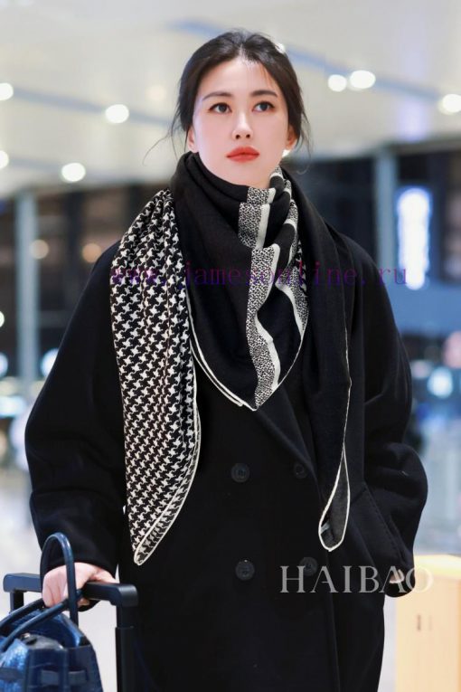 The new DO Home D Thousand Bird Grid Double Pack Cashmere 140 Cashmere Square Scarf is highlaans5dqq