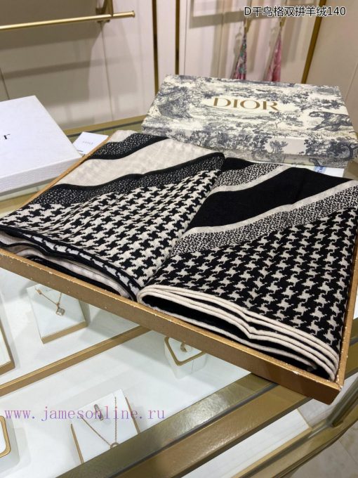 The new DO Home D Thousand Bird Grid Double Pack Cashmere 140 Cashmere Square Scarf is highlaans5dqq - Image 3