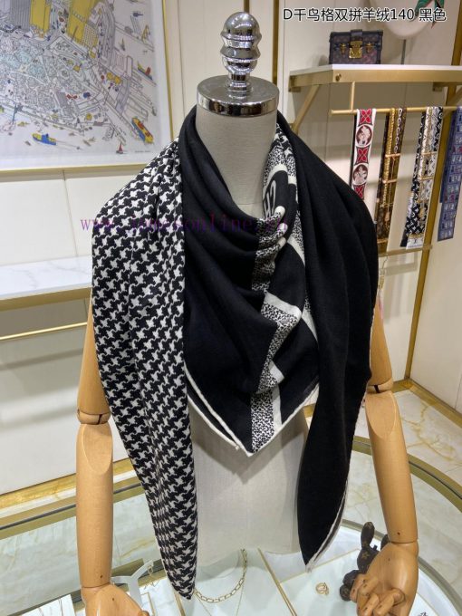 The new DO Home D Thousand Bird Grid Double Pack Cashmere 140 Cashmere Square Scarf is highlaans5dqq - Image 7