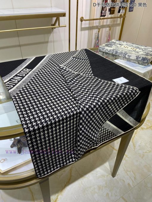 The new DO Home D Thousand Bird Grid Double Pack Cashmere 140 Cashmere Square Scarf is highlaans5dqq - Image 9