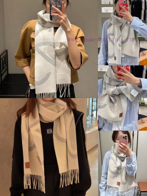 Top of the line original unisex LOEWE logo long scarf, lucky to have received something fromr60deisj