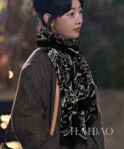 Dior's latest flagship D-flower and bird print long scarf, cashmere long scarf, is very easy8j3l94qj