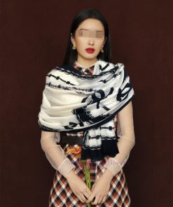 New Chanel, 2023 Sincere Praise Double sided Ring Velvet Long Scarf Real Sincere Beauty Shawcj4mlr8u