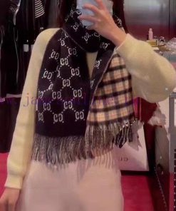 Gucci's classic cashmere scarf is a hard item In terms of the arrangement of Ma Liu The origoo5umly3