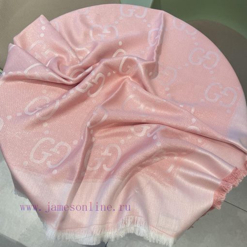G Home GG Gold Thread Jacquard Shawl 140 Square Scarf, dazzling to the extreme, a must-have c1g46v8a - Image 6