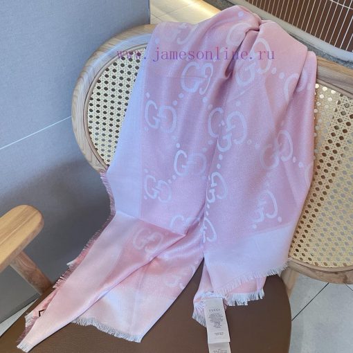 G Home GG Gold Thread Jacquard Shawl 140 Square Scarf, dazzling to the extreme, a must-have c1g46v8a - Image 10