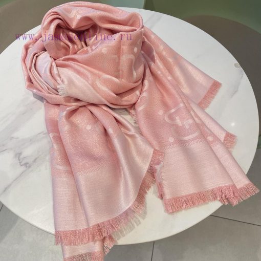 G Home GG Gold Thread Jacquard Shawl 140 Square Scarf, dazzling to the extreme, a must-have c1g46v8a - Image 16
