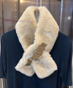 Prada autumn and winter versatile scarf, fiber fur grass super warm, high-end belt buckle, vftsztng2