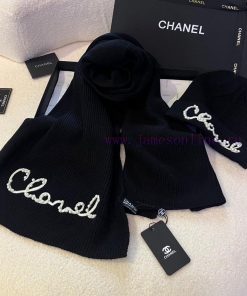 Chanel Knitted Hat Set Hat Scarf71rjjnaa