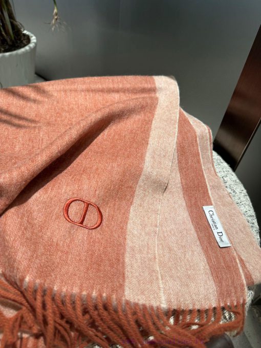Dior Double Scarf ️ High end Product ️ Water Ripple Absolute Screaming Quality LOGO Embroidekp3fixrm - Image 5