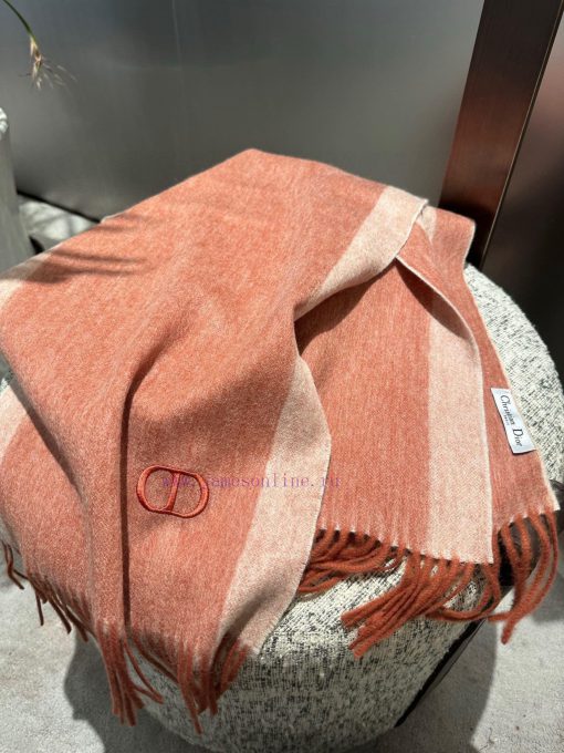 Dior Double Scarf ️ High end Product ️ Water Ripple Absolute Screaming Quality LOGO Embroidekp3fixrm - Image 6