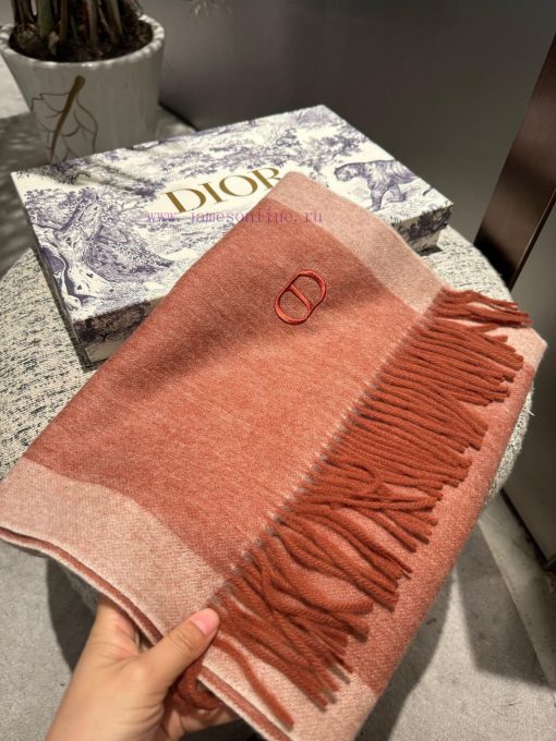 Dior Double Scarf ️ High end Product ️ Water Ripple Absolute Screaming Quality LOGO Embroidekp3fixrm - Image 11