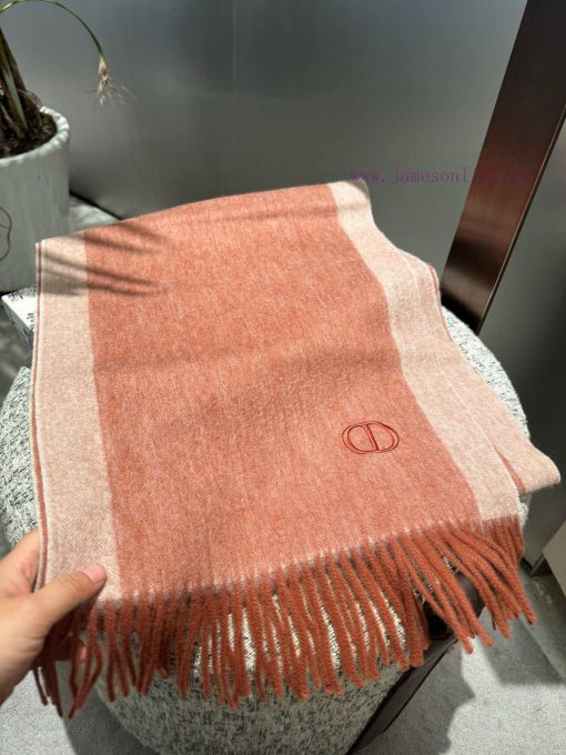 Dior Double Scarf ️ High end Product ️ Water Ripple Absolute Screaming Quality LOGO Embroidekp3fixrm - Image 12