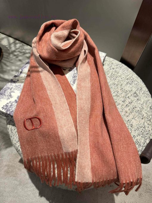 Dior Double Scarf ️ High end Product ️ Water Ripple Absolute Screaming Quality LOGO Embroidekp3fixrm - Image 15