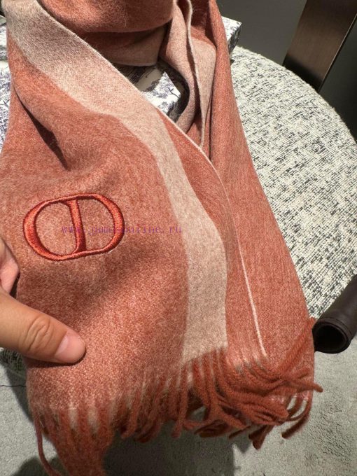 Dior Double Scarf ️ High end Product ️ Water Ripple Absolute Screaming Quality LOGO Embroidekp3fixrm - Image 16